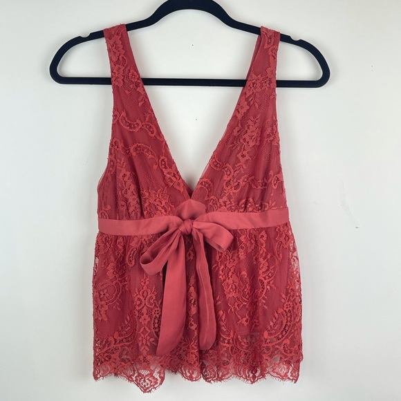 FREE PEOPLE Chante Lace Tie Tank Top Camisole - Picture 3 of 10